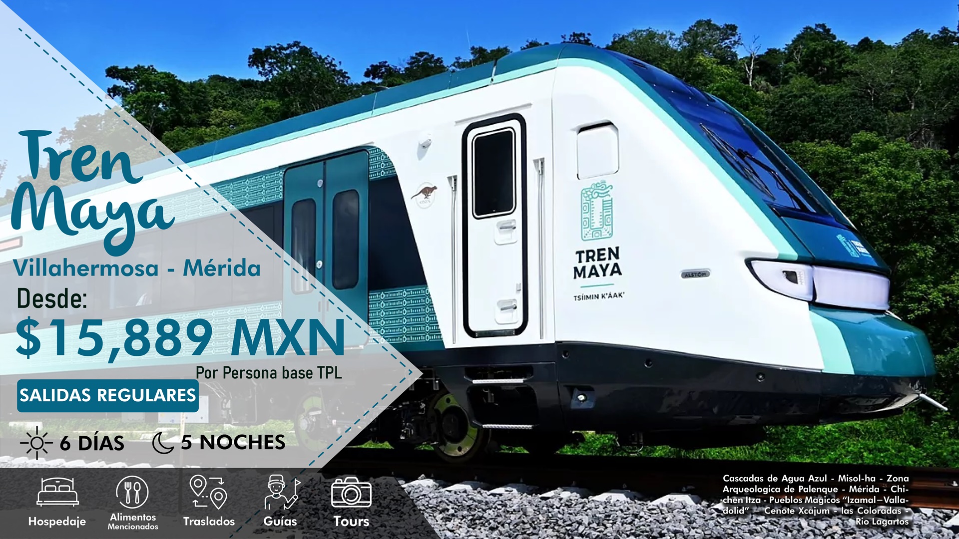 Tren Maya de Villa Hermosa a Merida